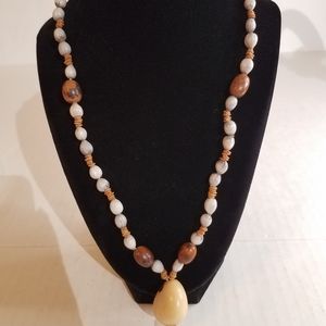 Natural seed/nut necklace j388